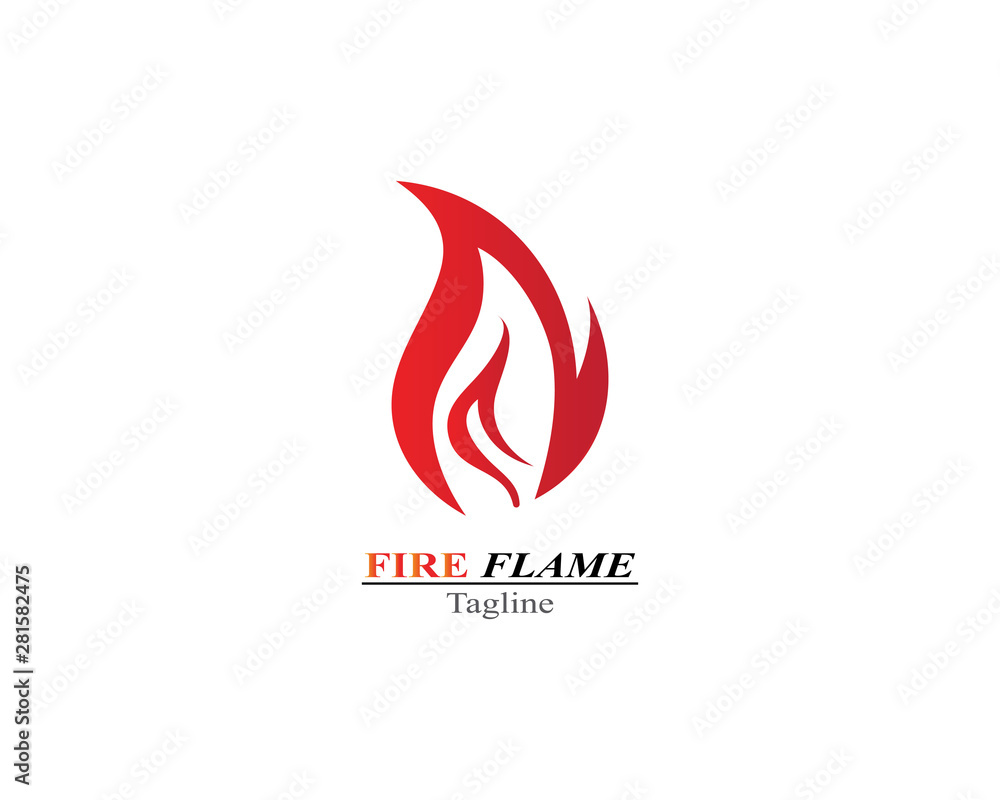 Obraz premium Fire Flame burn logo template