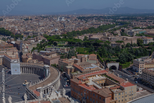 Rome Italy view from Saint Peter Basilica Vatican