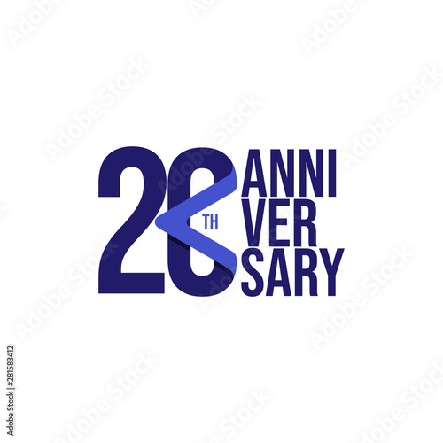 20 Th Anniversary Celebration Vector Template Design Illustration