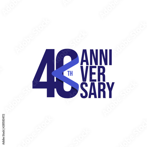 40 Th Anniversary Celebration Vector Template Design Illustration