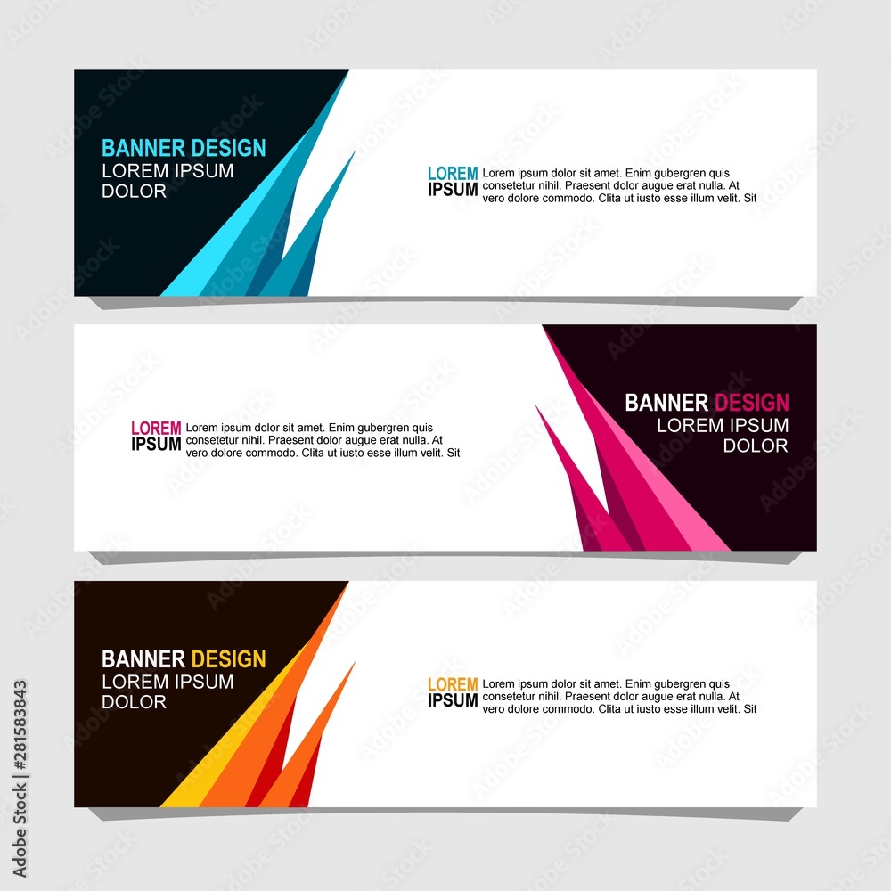 Vector abstract design banner web template. Vector abstract design banner web template.