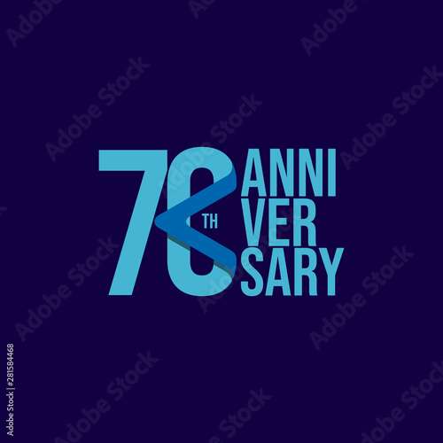 70 Th Anniversary Celebration Vector Template Design Illustration