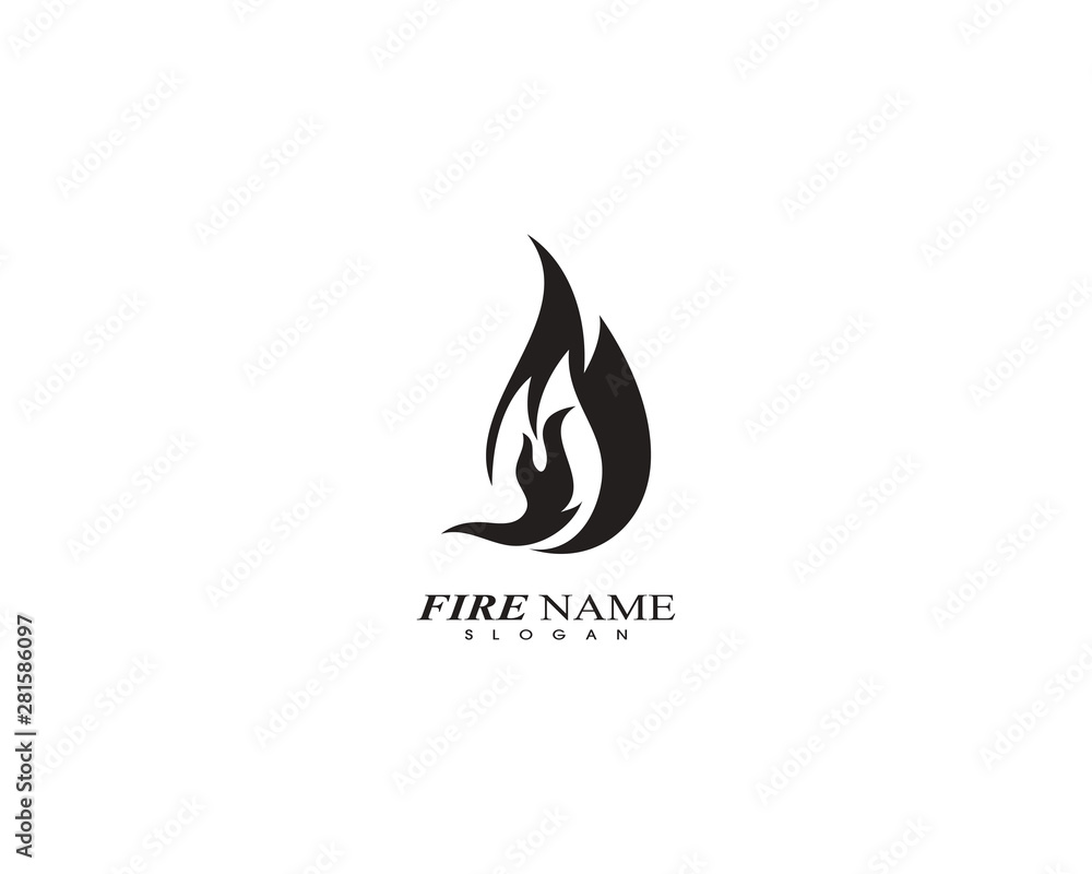 Fire flame logo icon template Fire flame logo icon template