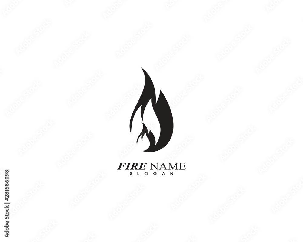 Fire flame logo icon template Fire flame logo icon template