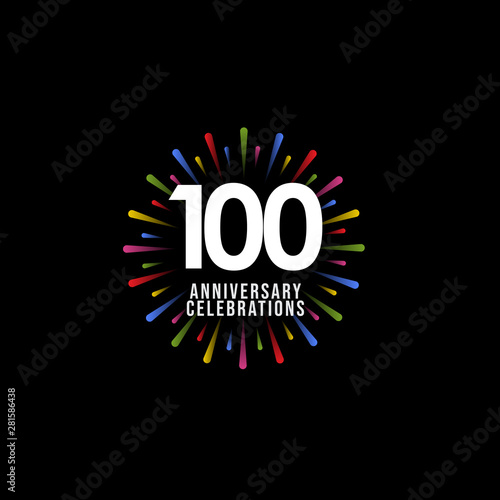 100 Years Anniversary Celebration Vector Template Design Illustration