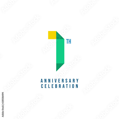1 Th Anniversary Celebration Vector Template Design Illustration