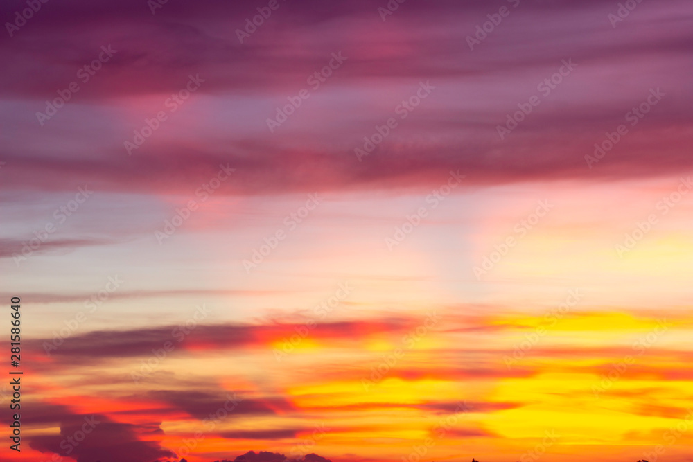 cloud and sky at sunset summer nature background