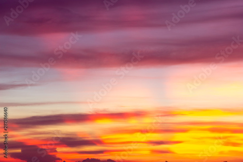 cloud and sky at sunset summer nature background © thekopmylife