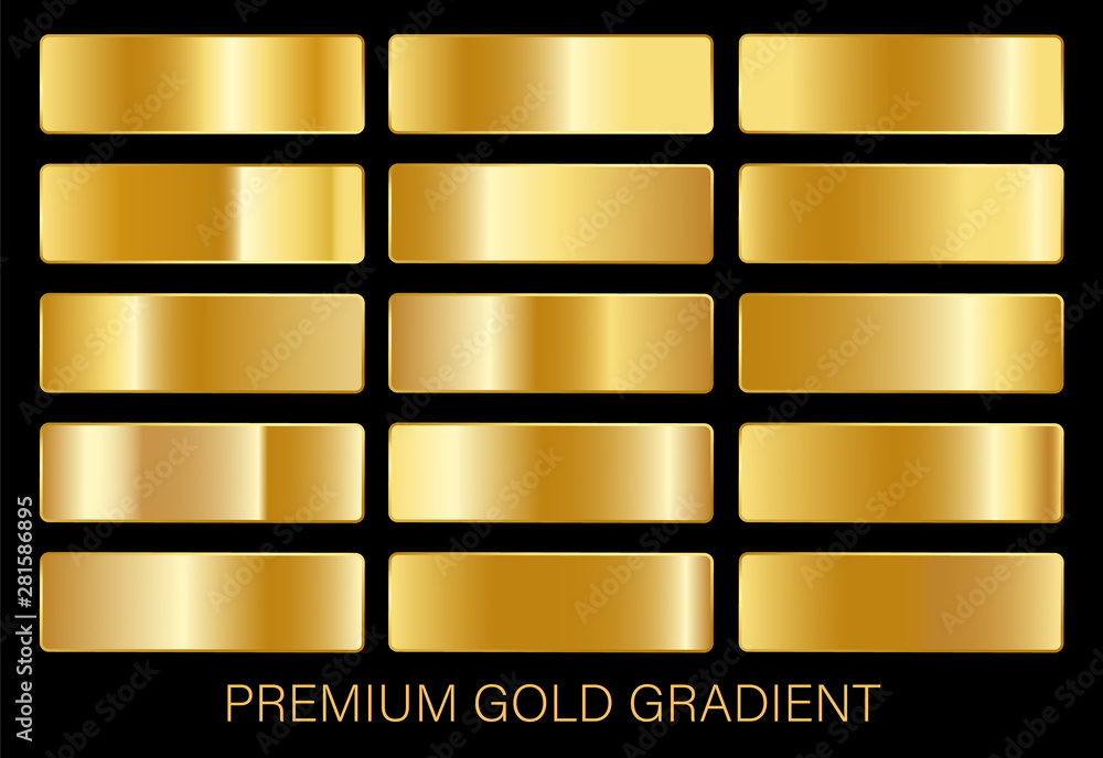 gold gradient vector palette for background template - obrazy, fototapety, plakaty 