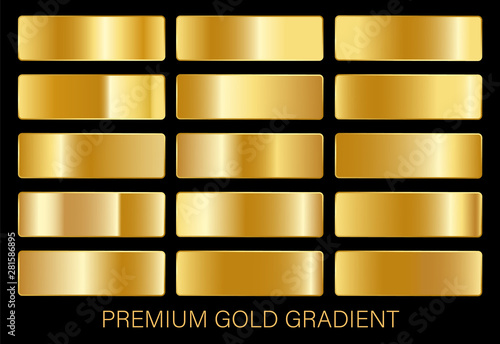 gold gradient vector palette for background template photo