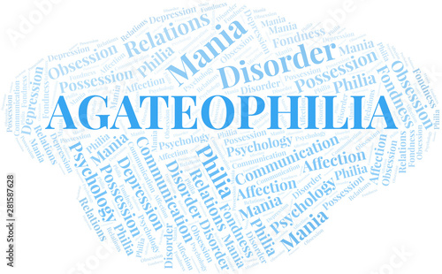 Agateophilia word cloud. Type of Philia.