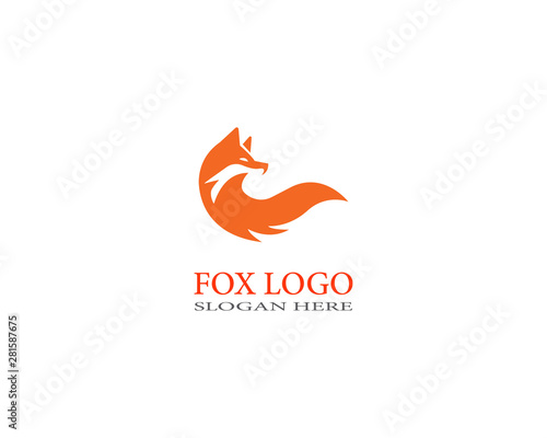 Creative fox head logo symbol vector design