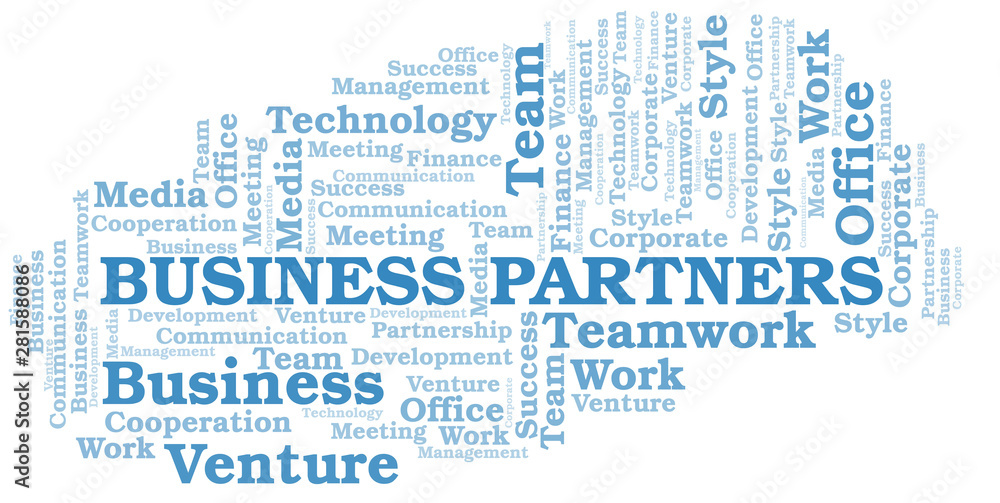 Fototapeta premium Business Partners word cloud. Collage made with text only.