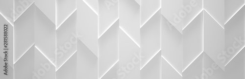 White Wide Futuristic Background (Website Head) (3d illustration)