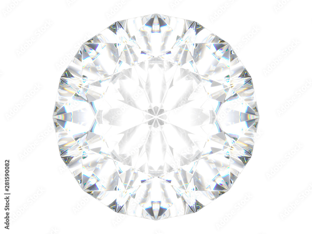 Big diamond crystal top view Stock Illustration | Adobe Stock