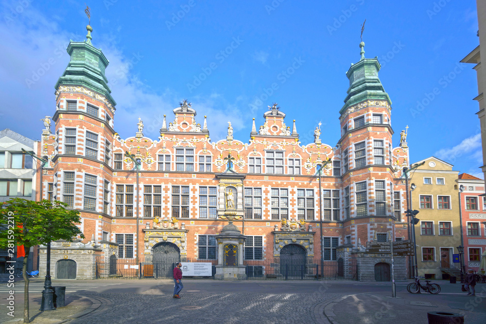 Naklejka premium Stone bas-reliefs on the walls of Gdansk