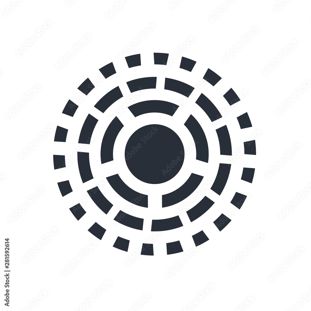 Concentration of effort. Vector icon on white background. Concentration of effort. Vector icon on white background.