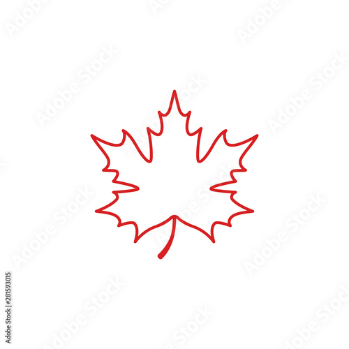 Maple leaf logo template vector icon illustration