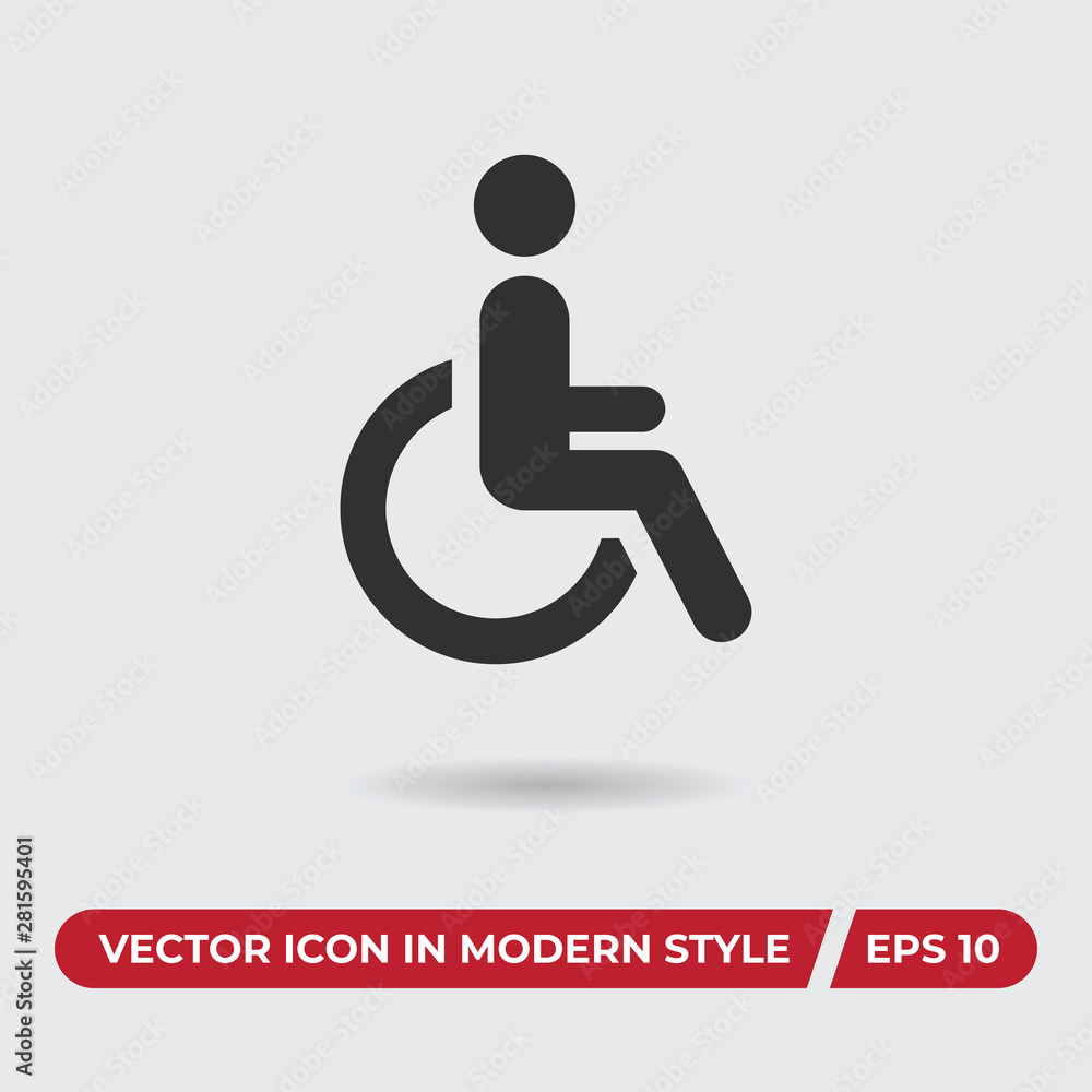 Disabled vector icon in modern style for web site and mobile app Disabled vector icon in modern style for web site and mobile app