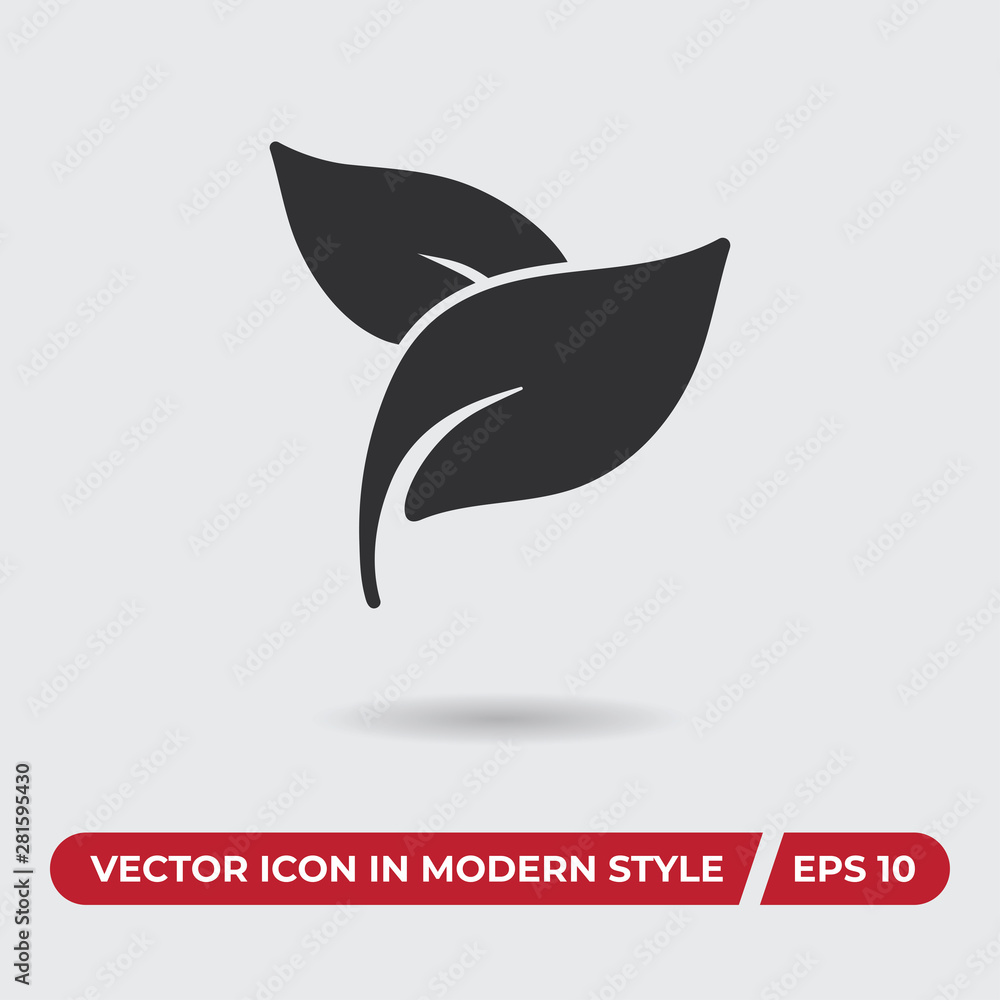 Leaves vector icon in modern style for web site and mobile app Leaves vector icon in modern style for web site and mobile app