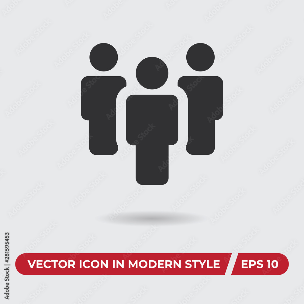 Team vector icon in modern style for web site and mobile app Team vector icon in modern style for web site and mobile app