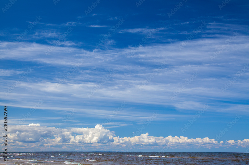 Fototapeta premium Natural sky and sea background