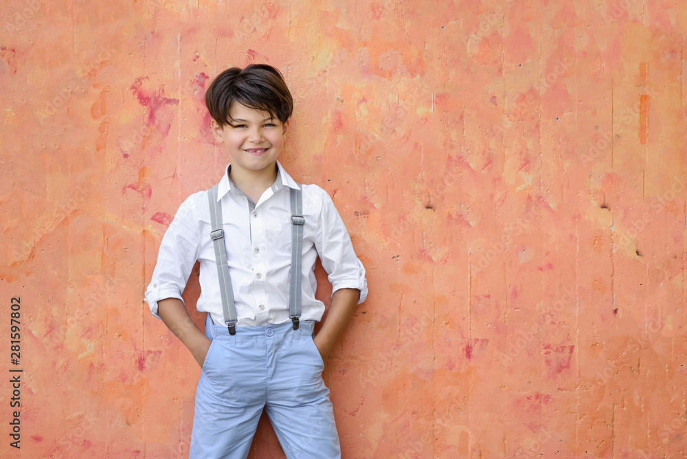 Naughty, smart kid in the summer Naughty, smart kid in the summer