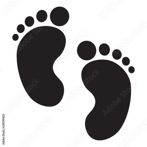 Baby feet icon