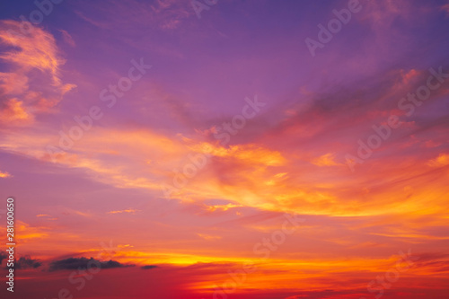 beautiful of Stratus cloud in sunset background for forecast and meteorology concept © phungatanee