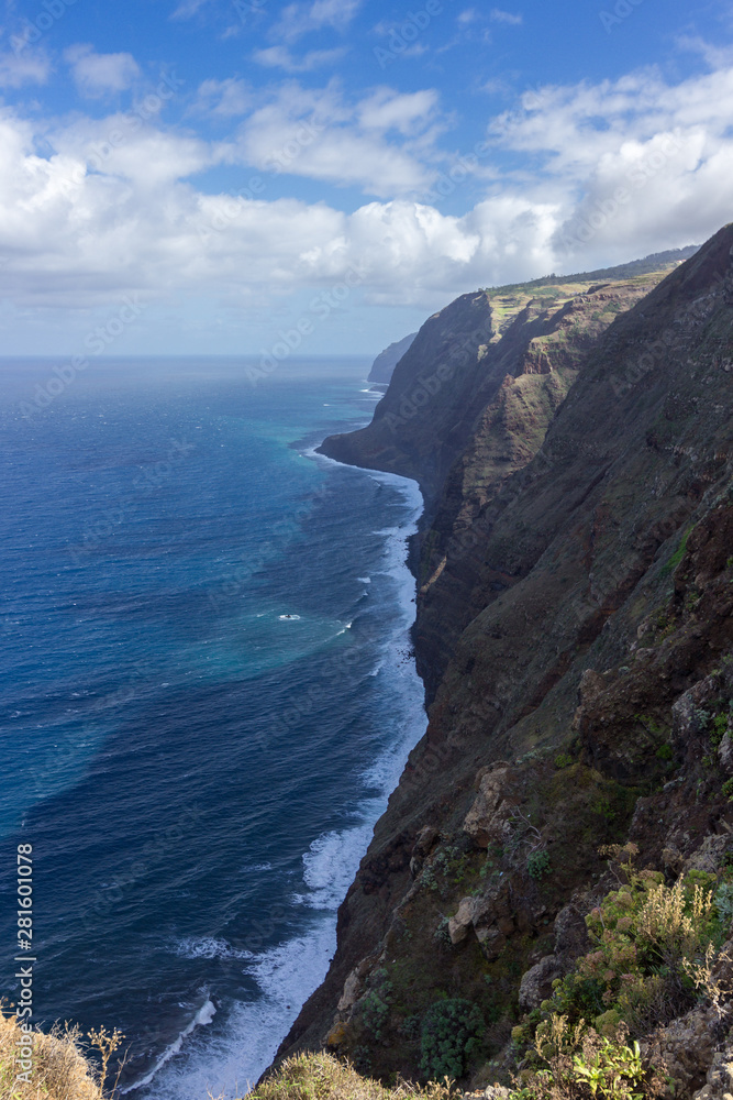 Views from the lighthouse of Ponta do Pargo in Madeira (Portugal)