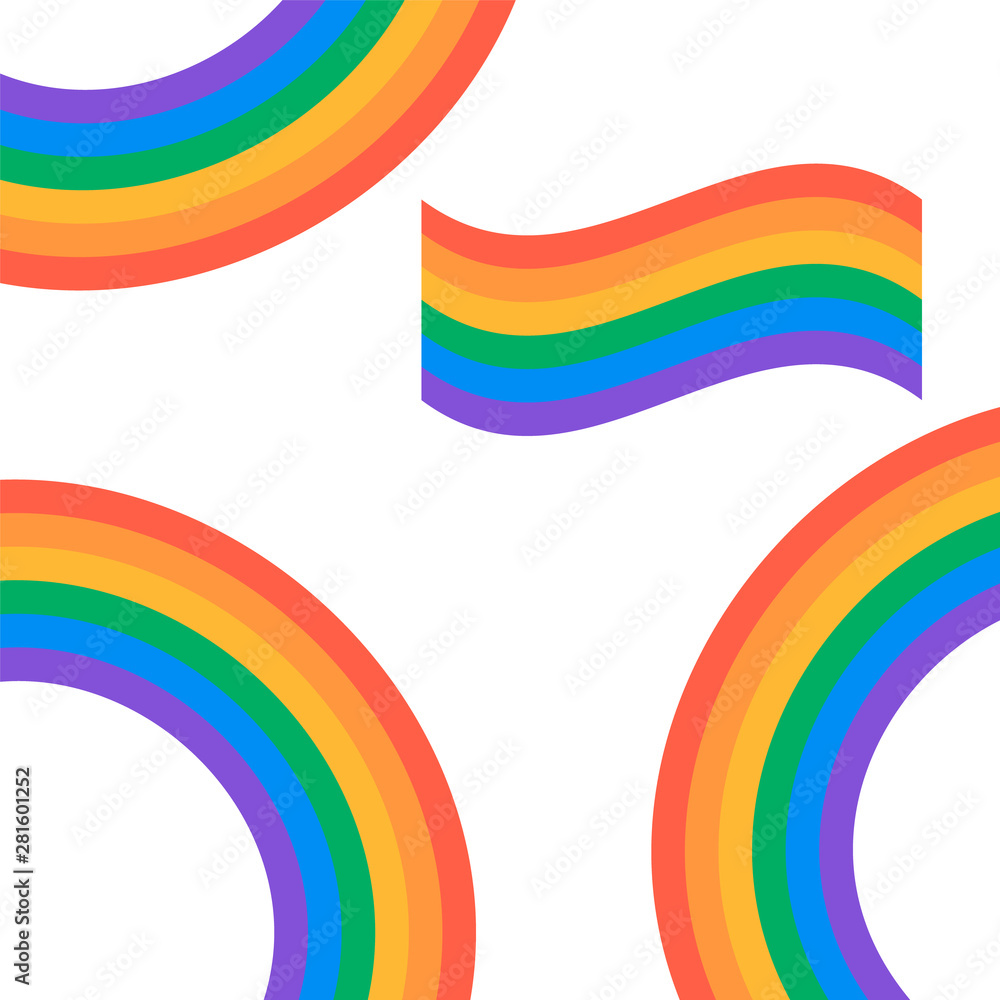 Rainbow on white background isolated. Rainbow paper cut. Rainbow 3d icon Rainbow on white background isolated. Rainbow paper cut. Rainbow 3d icon