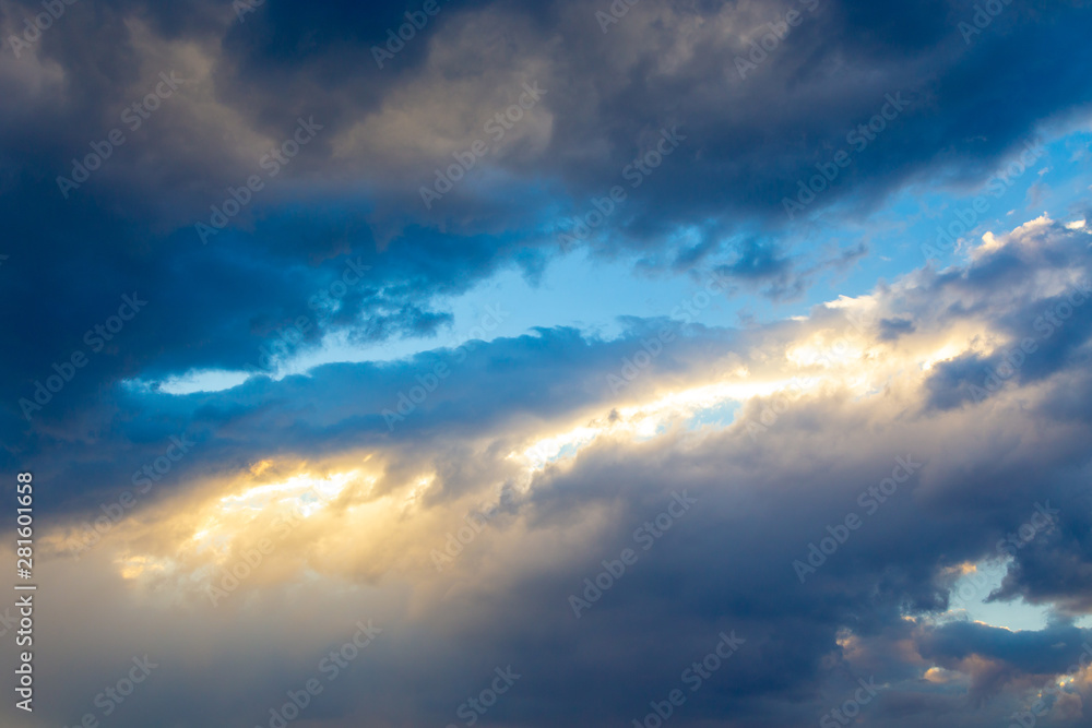 blue sky with clouds. place to insert text. natural background blue sky with clouds. place to insert text. natural background