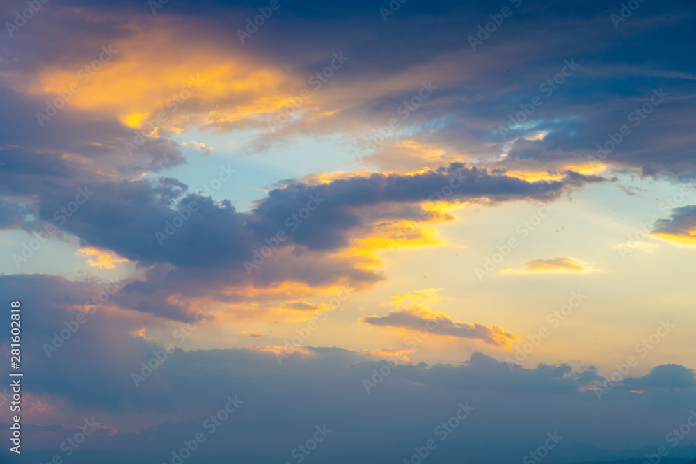 blue sky with clouds. place to insert text. natural background blue sky with clouds. place to insert text. natural background