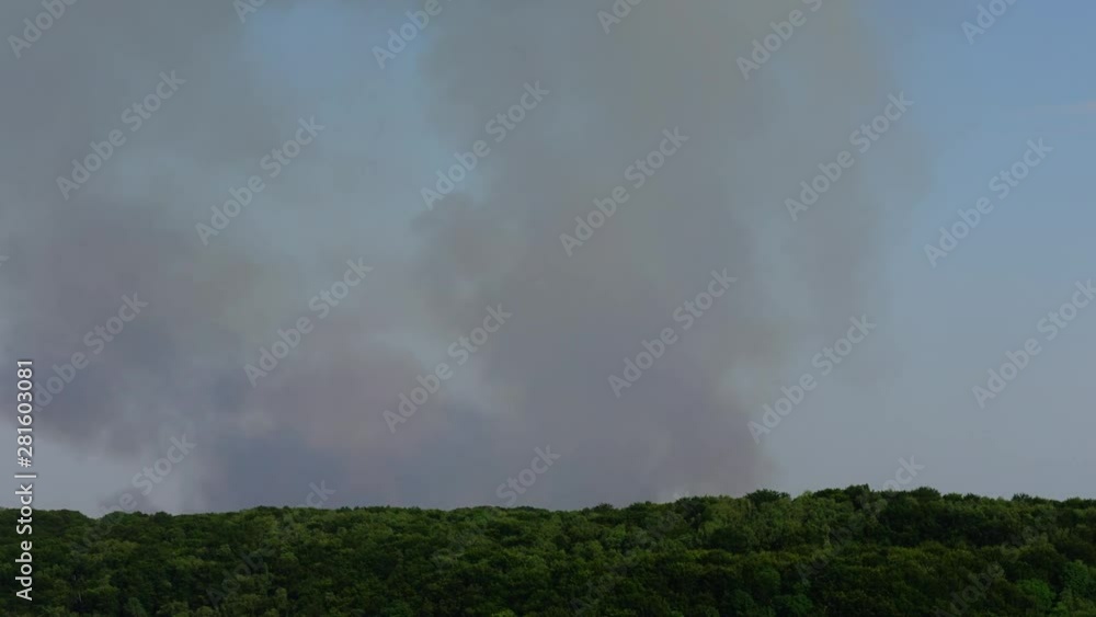 The fire over the wood. Smoke shooting. The fire over the wood. Smoke shooting.