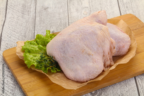 Raw chicken hip