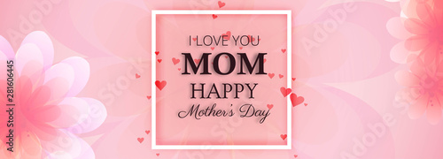 Beautiful banner happy mother's day card background