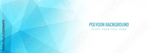 Abstract blue polygon technology header background