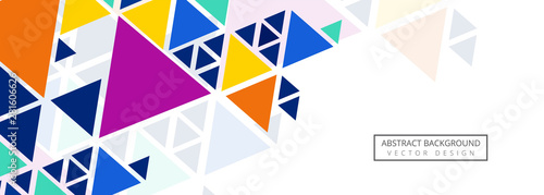 Abstract colorful polygon header background