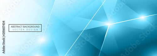 Abstract polygon banner template vector