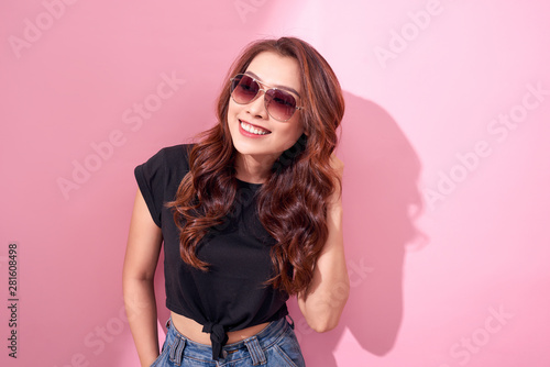 stylish lady in casual summer clothes and glasses. © makistock