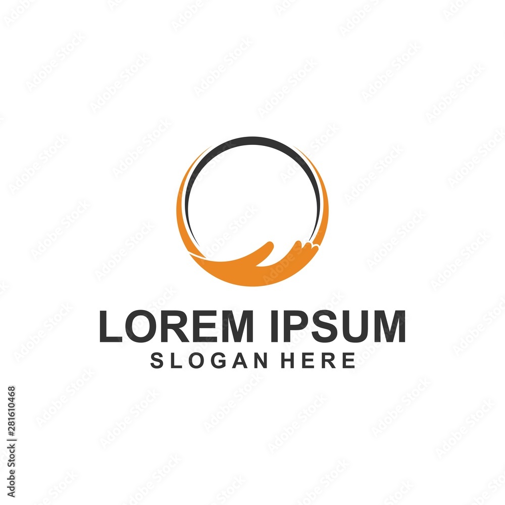 hand logo template design vector, icon hand logo template design vector, icon