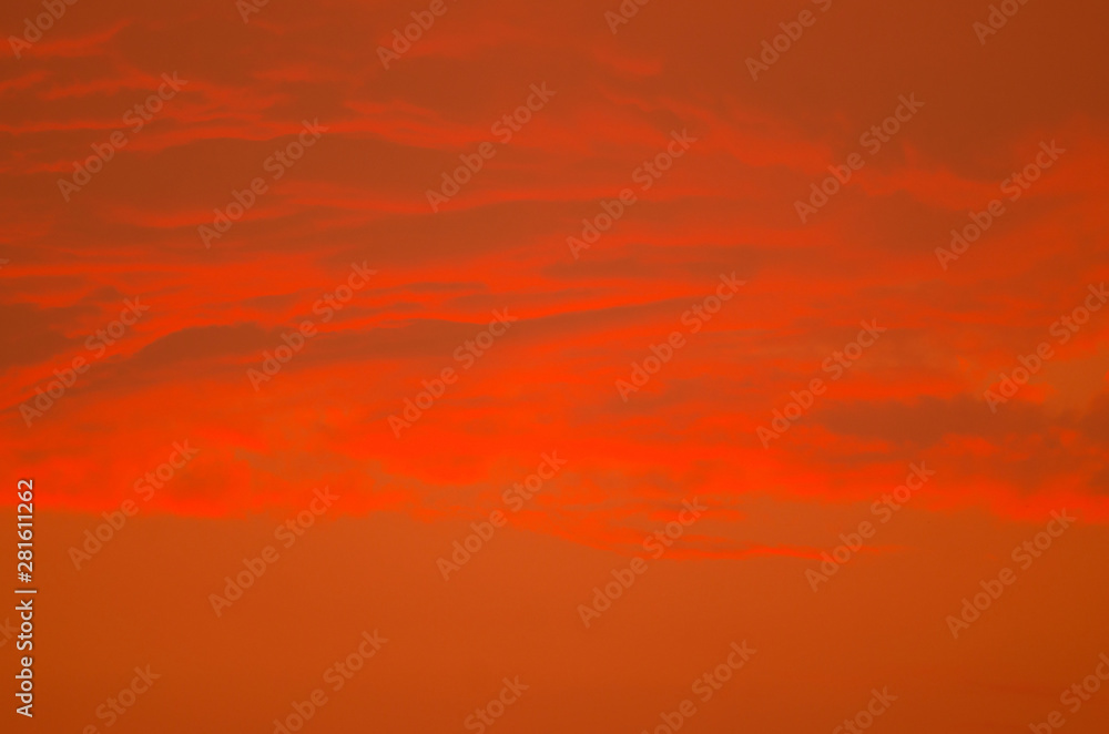 Cloudy abstract background. Sunset colors