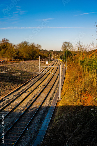 electrified railway line worcestershire english midlands england uk