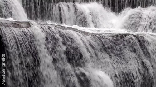 Shifen Waterfall Cascades, Pingxi, New Taipei, Taiwan. Close Up View photo