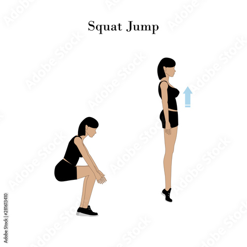 Squat jump exercise