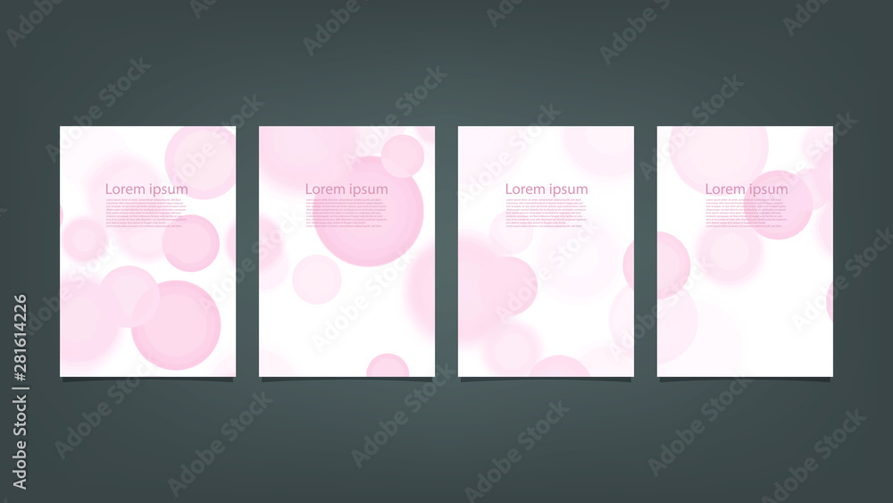 Pink watercolor Brochure template for you design,vector.