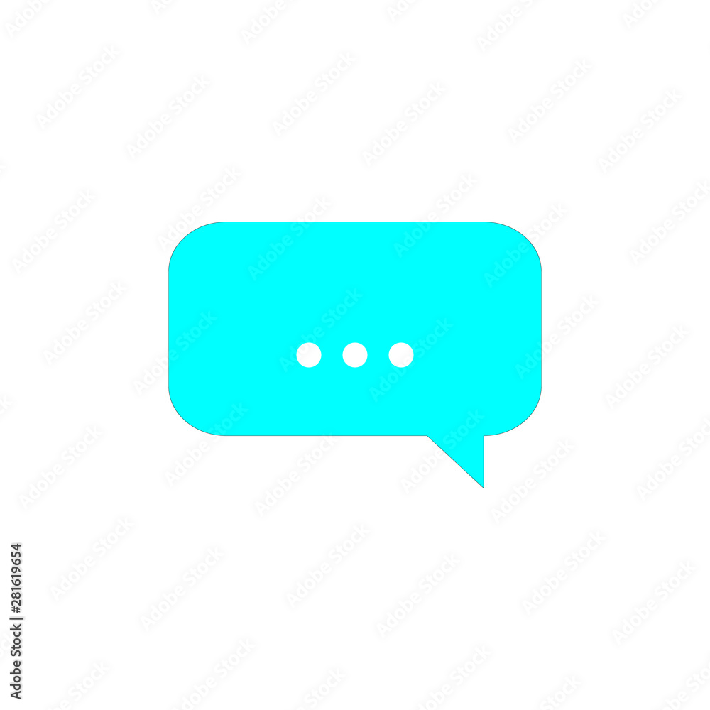 Typing in a chat bubble icon vector, comment sign symbol Typing in a chat bubble icon vector, comment sign symbol