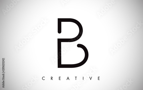B Letter Modern Trendy Design Logo. Letter B Icon Logo with Modern Monogram