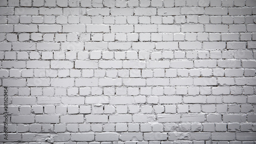 Gray brick wall background with space for your text and picture
