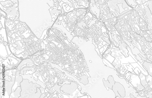 Halifax, Nova Scotia, Canada, bright outlined vector map